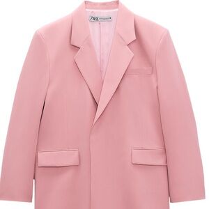 Zara Light Pink Oversized Blazer
